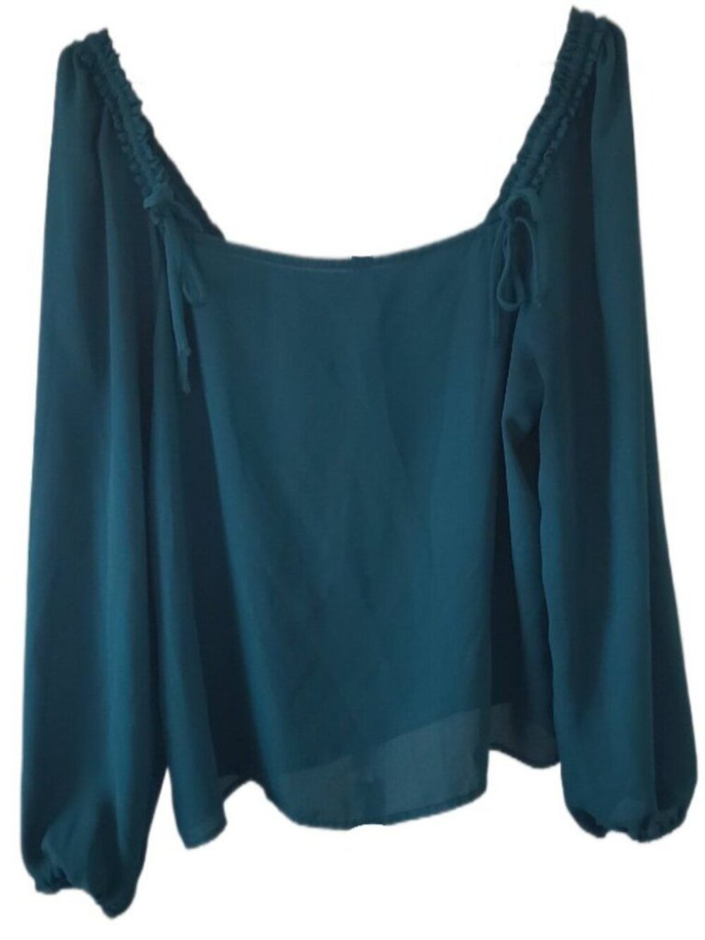 Blue Rain Emerald Green Long Sleeve Blouse